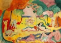 Le bonheur de vivre La gioia di vivere fauvismo astratto Henri Matisse Dipinto ad olio